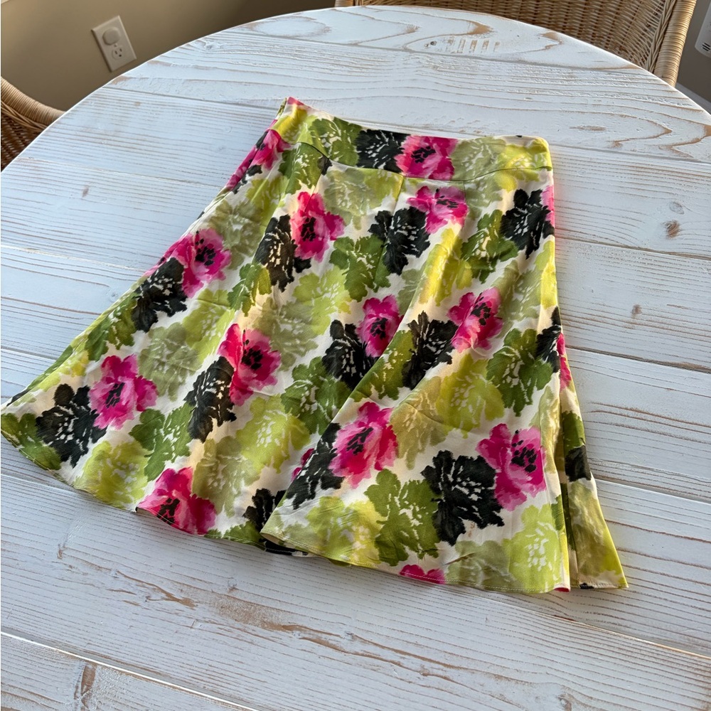Y2K Silk Floral Spring Mini Skirt